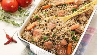 Рецепт Гречки со свининой в духовке