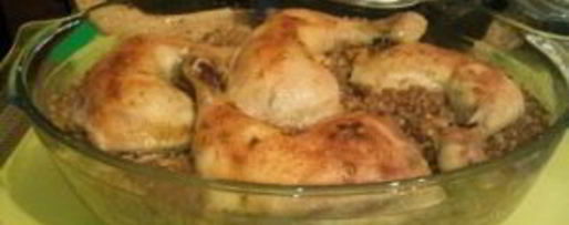 Шаг 3: гречки, тушенной с курицей