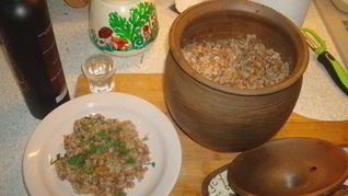 Рецепт Гречки запеченной в глиняном горшке