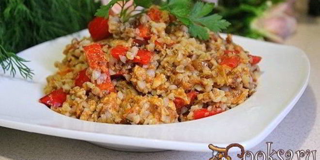 Рецепт гречневой каши с болгарским перцем и фаршем