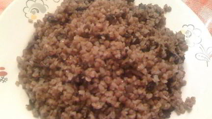 Рецепт Гречневой каши с грибами постная