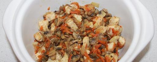 Шаг 9: гречневой каши с мясом и грибами в духовке