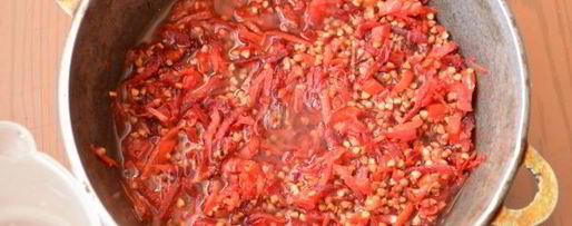 Шаг 6: гречневой каши с овощами