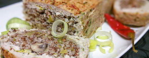 Шаг 11: гречневой каши с шампиньонами в мясном хлебце