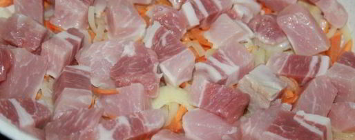 Шаг 1: гречневой каши со свининой и овощами