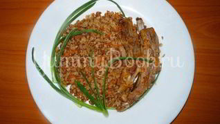 Рецепт Гречневой каши со свиными ребрышками из мультиварки