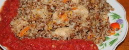 Шаг 5: каши гречневой со свининой