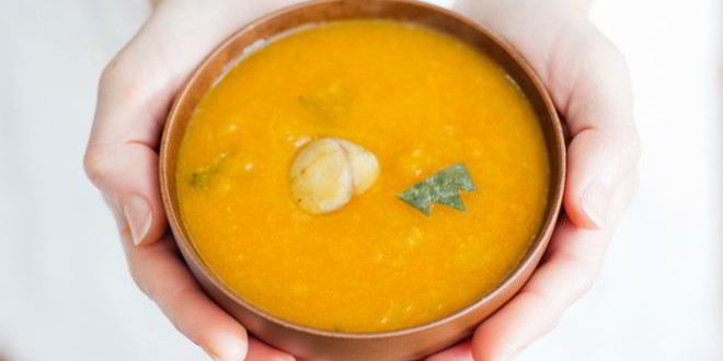 Рецепт каши из белого риса и желтой тыквы