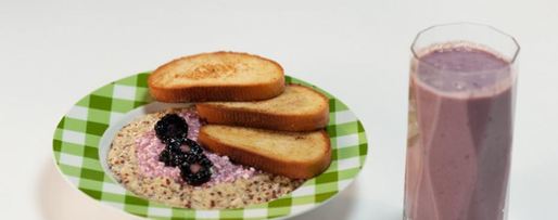 Шаг 5: каши из киноа с ежевично-творожным кремом