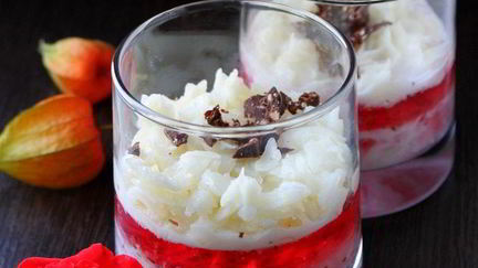 Рецепт Каши из рисовых хлопьев с вишневым желе