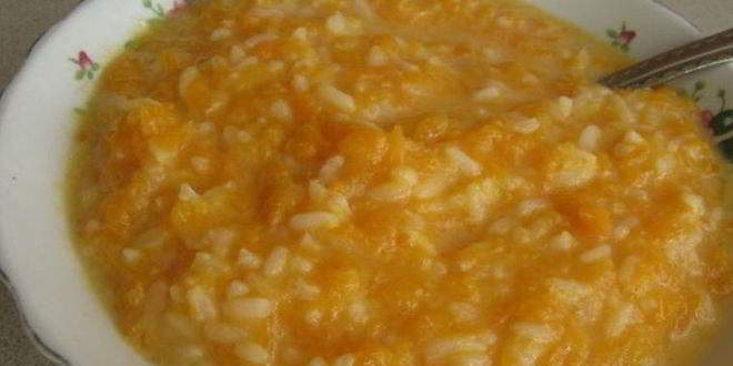 Рецепт каши из тыквы с рисом и молоком