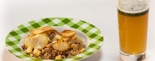 Шаг 3: каши из зеленой гречи с яблоком и тархун