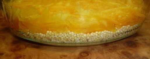 Шаг 1: каши слоеной из двух круп с тыквой