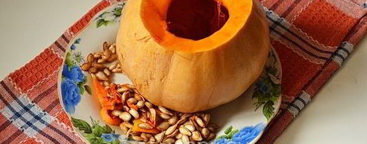 Шаг 6: каши в тыкве, запеченная в духовке