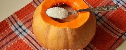 Шаг 11: каши в тыкве, запеченная в духовке