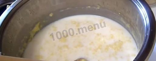 Шаг 3: каши из кукурузной крупы на молоке