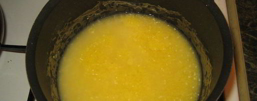 Шаг 2: кукурузной каши с бананом