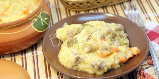 Рецепт кукурузной каши с мясом по-деревенски