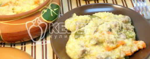 Шаг 6: кукурузной каши с мясом по-деревенски