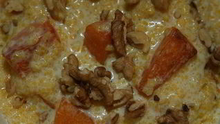 Рецепт Кукурузной каши с тыквой и грецкими орехами