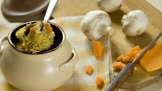 Рецепт Кукурузной каши с тыквой и грибами