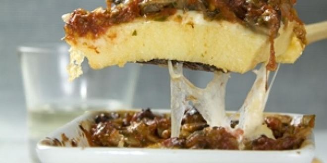 Рецепт поленты с грибами и шафраном