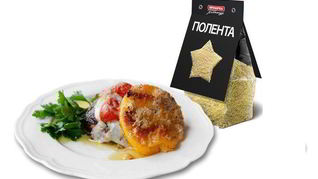 Рецепт Поленты с грибами портобелло