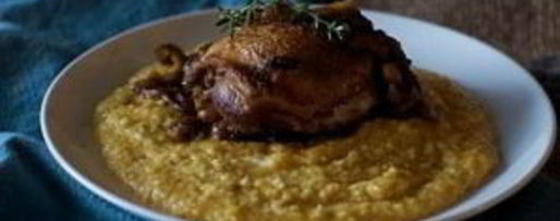 Шаг 4: поленты с курицей