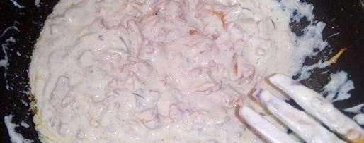 Шаг 8: поленты с лисичками в сливочном соусе