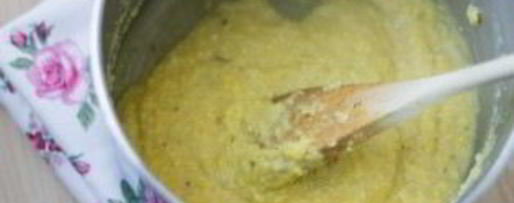 Шаг 2: поленты с пармезаном