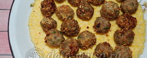 Шаг 13: поленты с тефтелями