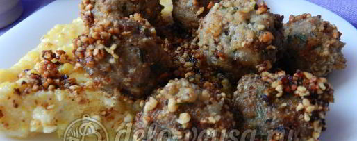 Шаг 14: поленты с тефтелями