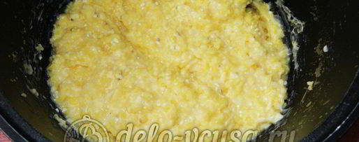 Шаг 4: поленты с тефтелями