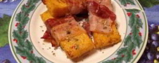 Шаг 9: поленты с вялеными помидорами в беконе