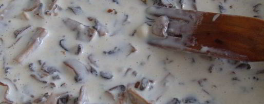 Шаг 9: поленты, жаренной с грибами и соусом дор блю