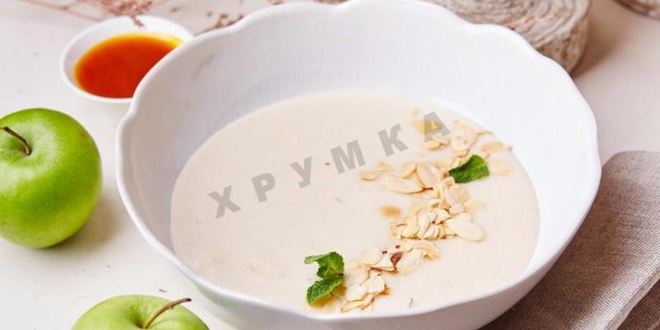 Рецепт каши манной с томлеными яблоками на молоке