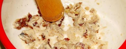 Шаг 1: манной каши гурьевской с грецкими орехами