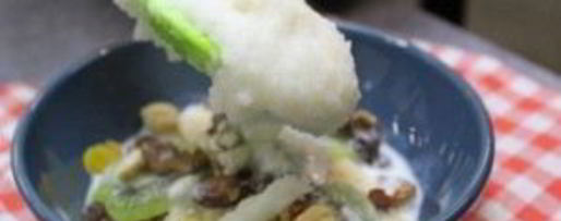 Шаг 1: манной каши с фруктами