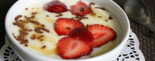 Шаг 5: манной каши с клубникой и шоколадом