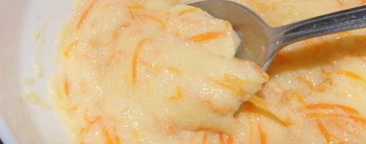 Шаг 2: манной каши с морковью