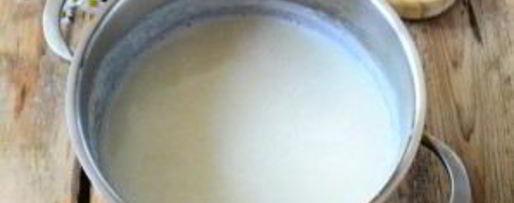 Шаг 2: манной каши с персиками