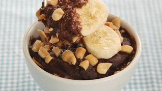 Рецепт Шоколадной манной каши с банановым муссом