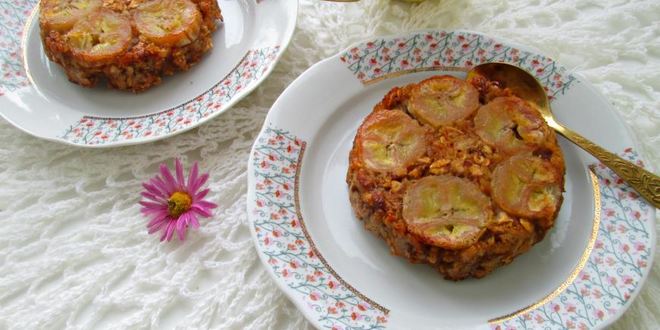 Рецепт запеченной каши с бананами и яблочным пюре перевертыш