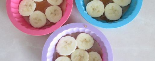 Шаг 2: запеченной каши с бананами и яблочным пюре перевертыш