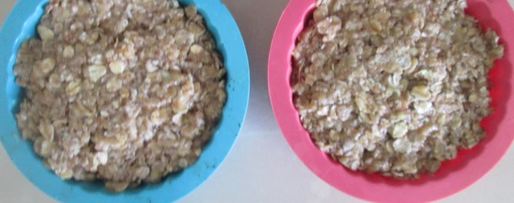 Шаг 4: запеченной каши с бананами и яблочным пюре перевертыш