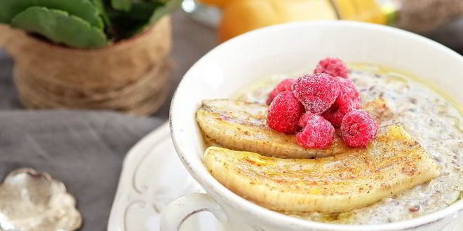 Рецепт многозерновой каши с запеченным бананом