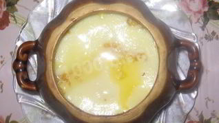 Рецепт Молочной каши пшеничной с тыквой в горшочке на молоке