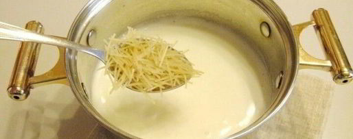 Шаг 1: молочной каши с вермишелью