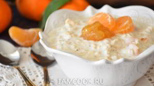 Рецепт Ленивой овсяной каши с апельсиновым джемом