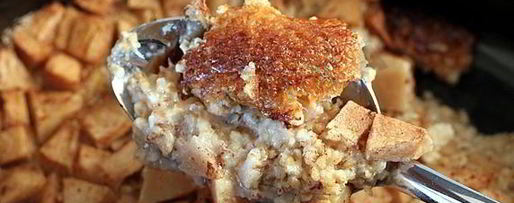 Шаг 4: ночной овсяной каши с яблоками и орехами в мультиварке